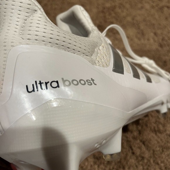 Adidas UltraBoost PE Football Cleats Men's 16 White Gray Silver Chrome HP8836 - Picture 7 of 7